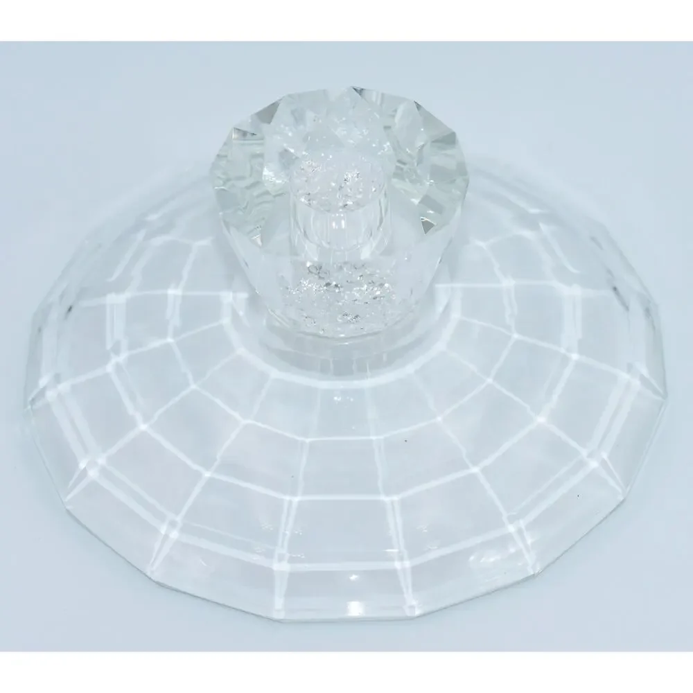Oleg Cassini Crystal Preston Diamond Footed Trinket Candy Candle Dish 6